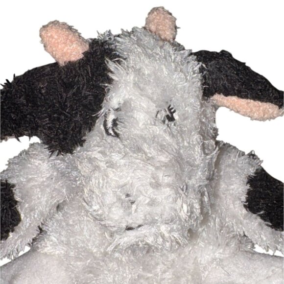 Animal Alley VERY SOFT BLACK & WHITE COW 4" Bean Bag Stuffed Animal Toy - Picture 2 of 4